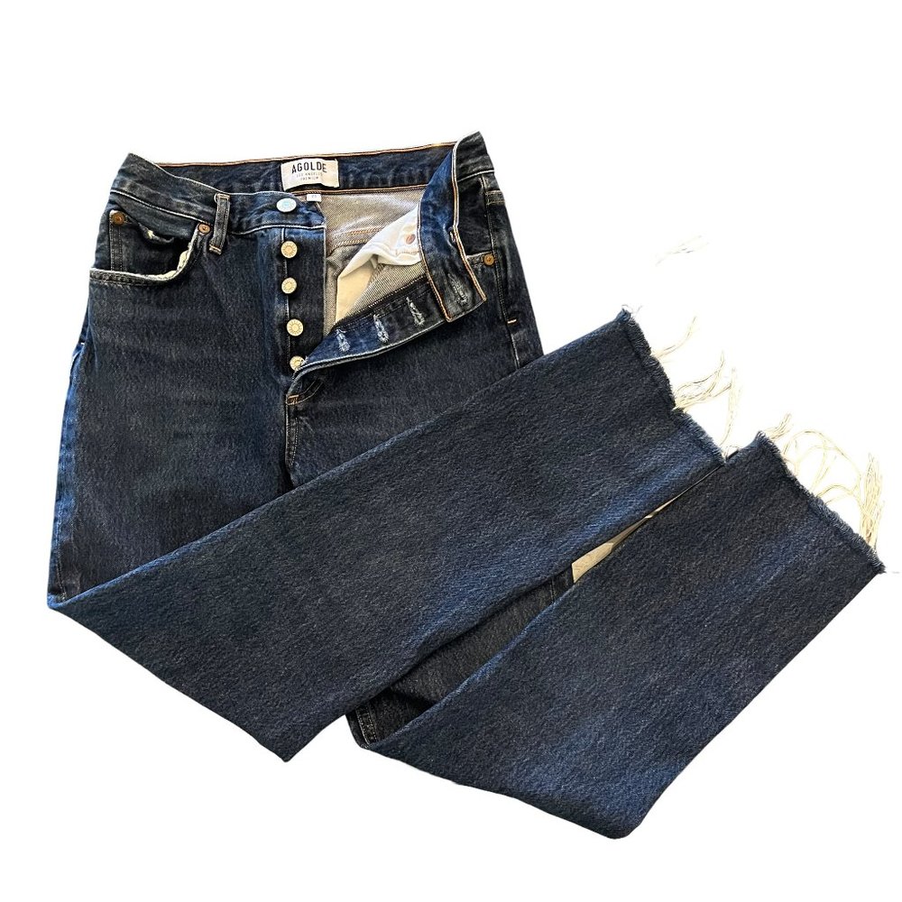 AGOLDE Remy High Rise Straight Jeans - Film - Size 25